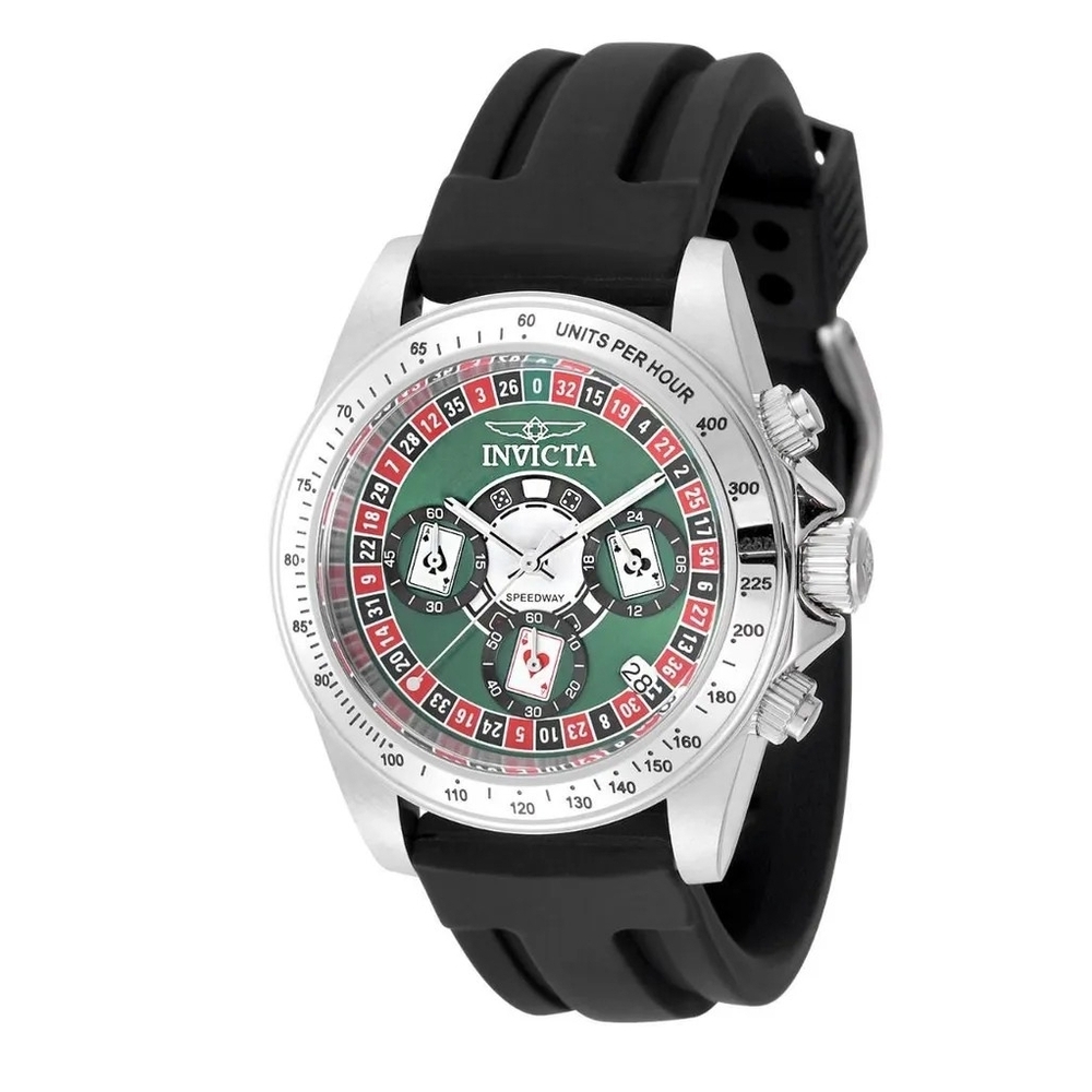 Invicta Speedway Silver and Black Chronograph